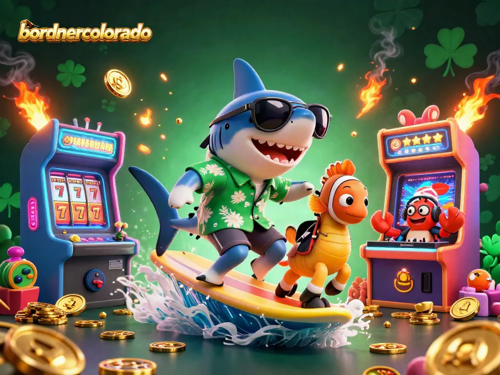 Experience the thrill of gambling with bordnercolorado, featuring vibrant characters and 3D casino elements.